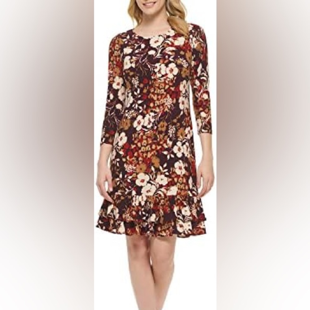 Tommy Hilfiger Floral Jersey long sleeve dress